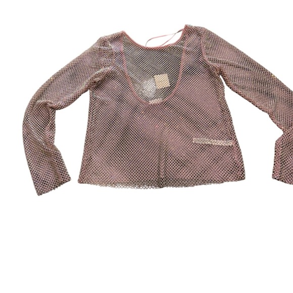 Free People Intimate Low Back filter finish pink rare med NWT MSRP $168 - Picture 4 of 8